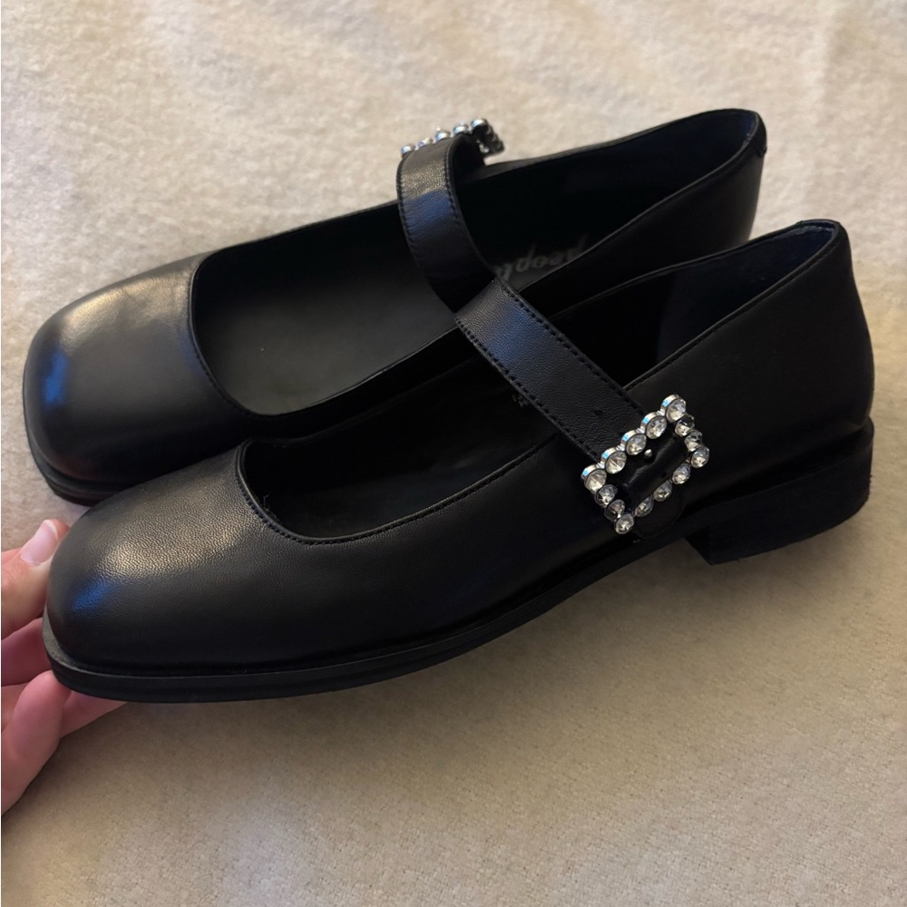 FP Movement by Free People Black Mary Jane Flats